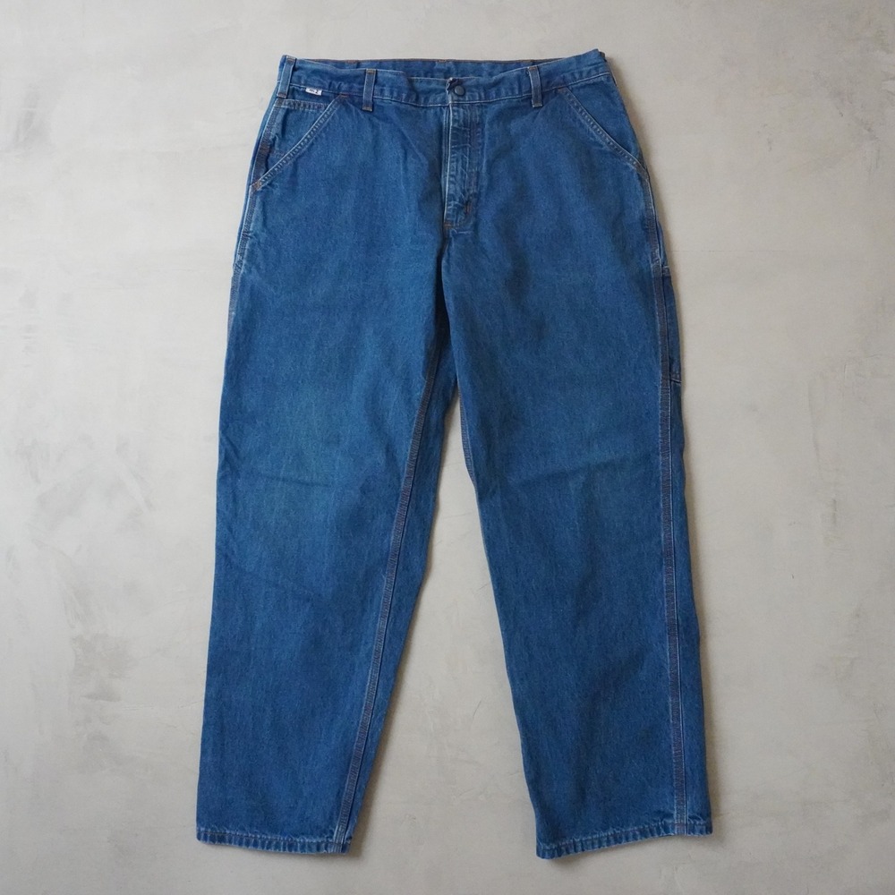 Carhartt FR Flame Resistant Dungaree Jeans 38x32 Mens Blue HRC 2 Work Pants